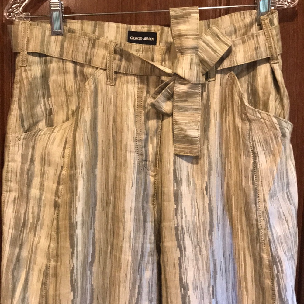 Wide leg Armani Linen Trousers